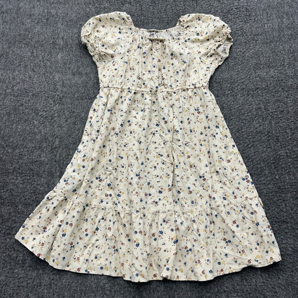 Uniqlo Other - Uniqlo Dress Girls Short Sleeve 9-10 Years Floral Fall Prairie Cottage